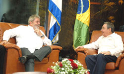 President Raul Castro Receives Brazilian President Luiz Inacio Lula da Silva